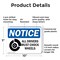 Signmission All Drivers Must Chock Wheels OSHA Notice Sign, Plastic, 10in W x 7in L, 2PK OS-2PACK-NS-P-710-L-15218 - alternate 2